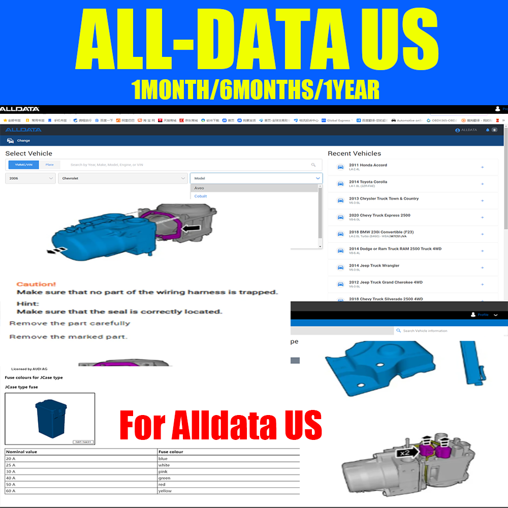 Workshop Tools Car - 2026 Alldata US Versión Completa Cuenta