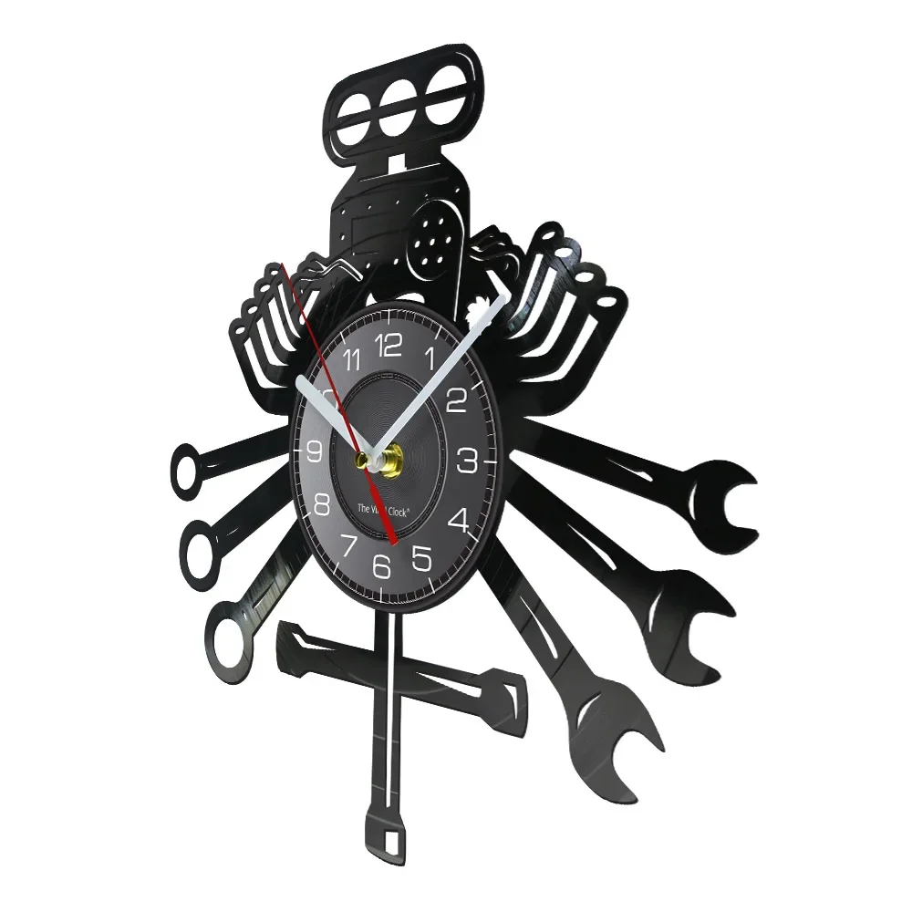 Reloj de Pared de Vinilo con D - Tools In Engine Room Workshop reseña y precio